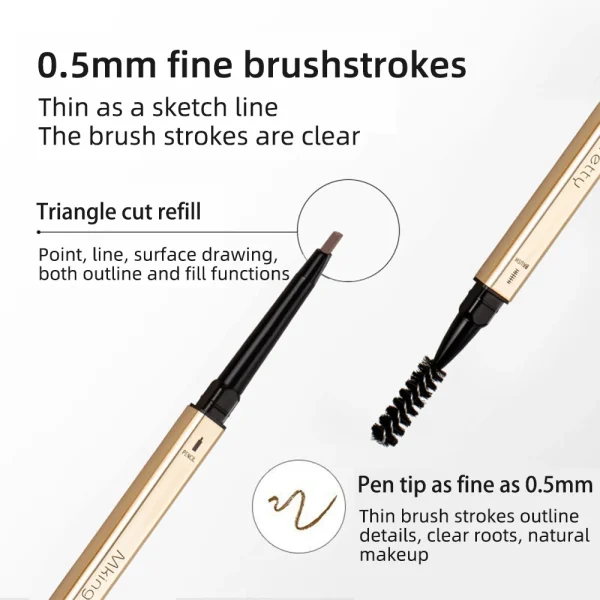 5 Colors EyeBrow Pen Make-up for Women Double Head Eyebrow Pencil Long Lasting Waterproof Mascara Enhance Cosmetics Beauty Women - Image 2