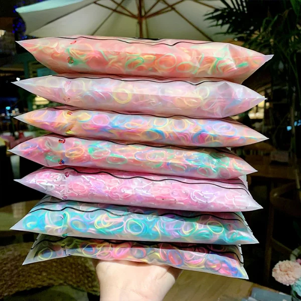 1000pcs/Pack Girls Colorful Small Disposable Rubber Bands Gum For Ponytail Hold Scrunchie Hair Bands Fashion Hair Accessories - Image 2