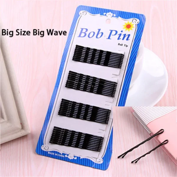 1Pack New High Quality Women Hair Clips Bobby Hair Pins Hairpins Black Wave Straight Barrettes Girls Hair Accessories Wholesale - Image 4