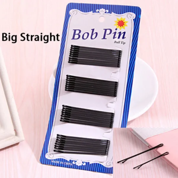 1Pack New High Quality Women Hair Clips Bobby Hair Pins Hairpins Black Wave Straight Barrettes Girls Hair Accessories Wholesale - Image 2