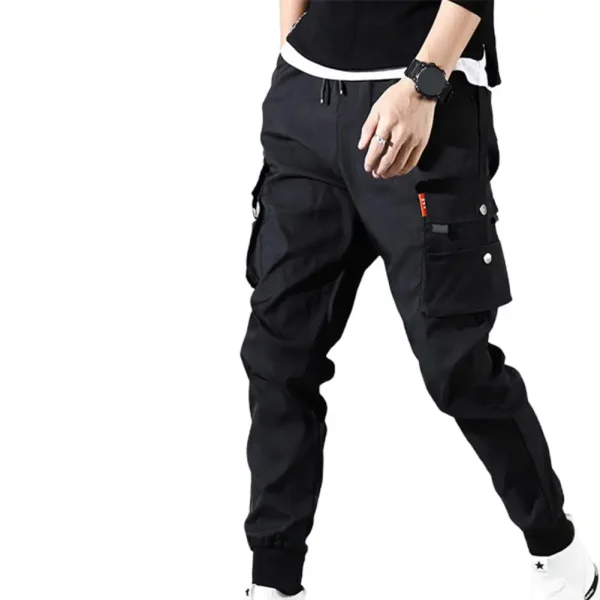 Men's Clothing Sports Pants Solid Color Thin Male Men Beam Feet Cargo Pants Fitness Long Pants Trousers - Image 2