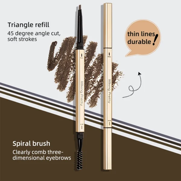 5 Colors EyeBrow Pen Make-up for Women Double Head Eyebrow Pencil Long Lasting Waterproof Mascara Enhance Cosmetics Beauty Women - Image 4