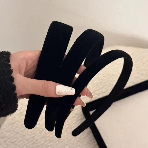 Headbands for Women Girl Hair Bands Korean Accessories Hoop Fascinators Elegant Headdress Vintage 2024 Popular New in Gift Black - Image 2