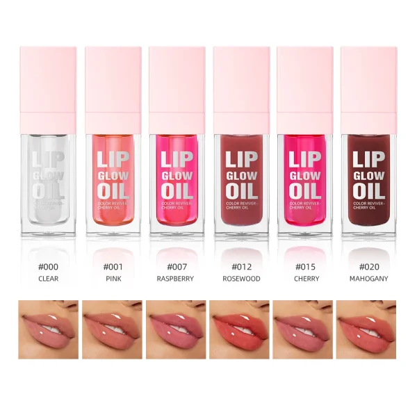 8.3ml Moisturizing and Volumizing Lip Gloss Oil, Hydrating Lip Glow Oil, Lip Care Beauty Product, Tinted Lip Oil #020 Mahogany - Image 2