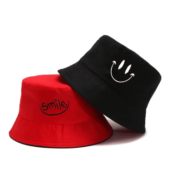 Fisherman's Hat Double Sided Wearing Women's Summer Korean Edition Tidal Sun Shade Sun Hat Japanese Smiling Face - Image 2