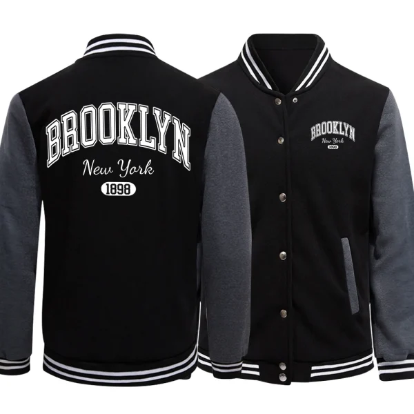 Brooklyn New York 1898 City Letter Man Jackets Preppy Style Baseball Uniforms Casual S-5Xl High Street Motion Tops - Image 2