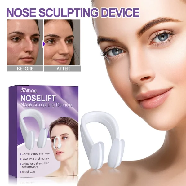 Silicone Nose Shaper Up Clip Lifter nose up lifting snapping Rhinoplasty Beautiful Bridge Straightening Low Nose Curved No Pain - Image 4
