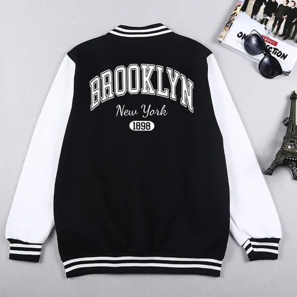Brooklyn New York 1898 City Letter Man Jackets Preppy Style Baseball Uniforms Casual S-5Xl High Street Motion Tops - Image 4