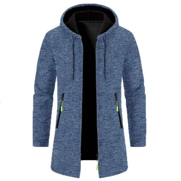 Sweatwear Men's Hoodies Long Sleeve Sweatshirts for Men Zipper Hooded Mens Oversize Winter Top Jacket Coat Black Sweater - Image 4