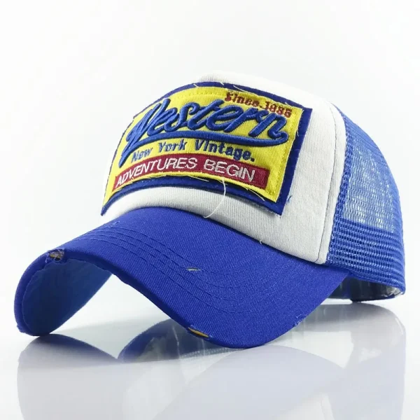 Western New York Vintage Trucker Hats for Men Women Since 1985 Breathable Mesh Embroidery Baseball Caps Snapback Summer Dad Hat - Image 4