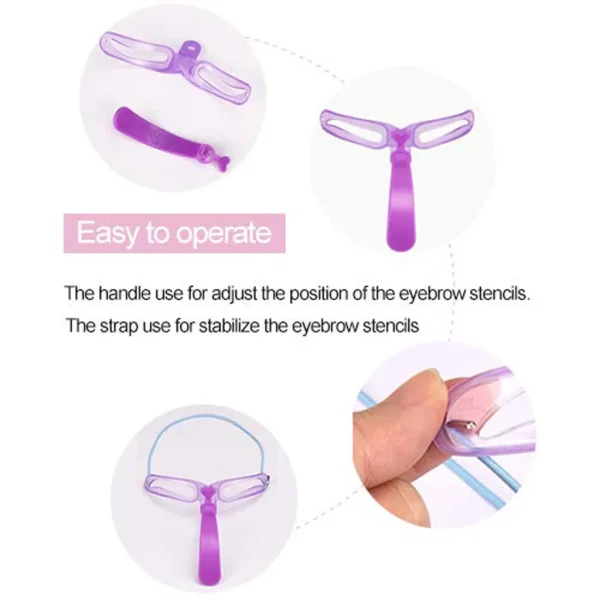 8 In 1 Reusable Eyebrow Stencil Beauty Makeup Brow Stamp Template Eyebrows Shape Set Eye Brow Makeup Tools and Accessories - Image 5