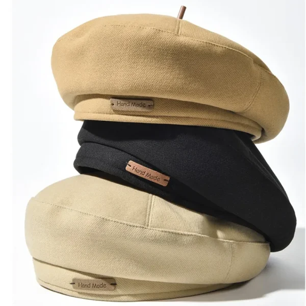 2024 Autumn Winter New Woolen Berets New Fashion British Style Painter Hat Retro Versatile Beret Men Women Spring Beret Hat