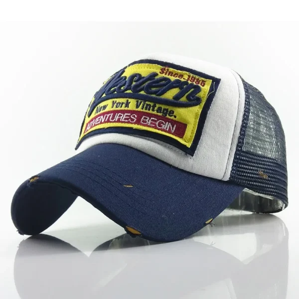 Western New York Vintage Trucker Hats for Men Women Since 1985 Breathable Mesh Embroidery Baseball Caps Snapback Summer Dad Hat - Image 3
