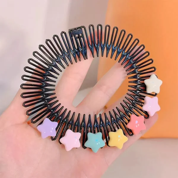 3Pcs Children Y2k Star Colorful Hair Comb Broken Headband Hair Clips Bunny Heart Cute Headdress Princess Girls Hair Accessories - Image 5