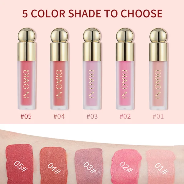 Liquid Blush Soft Matte Liquid Cream Blush Makeup Lightweight Beauty Blush Makeup for Long-Lasting Natural Velvet Liquid Blusher - Image 2