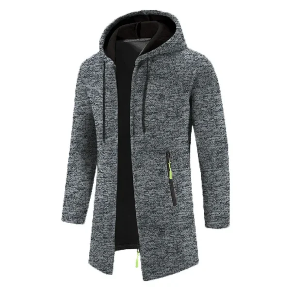 Sweatwear Men's Hoodies Long Sleeve Sweatshirts for Men Zipper Hooded Mens Oversize Winter Top Jacket Coat Black Sweater - Image 3