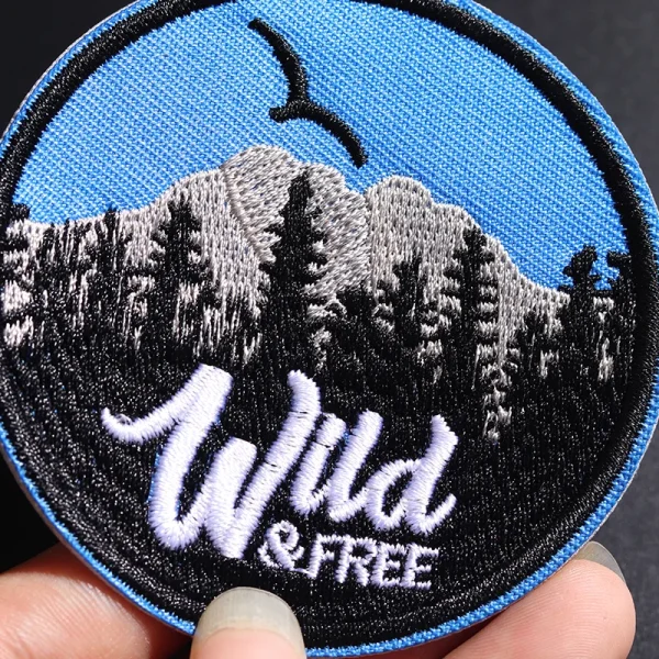 Wild&free Forest size：7.1x7.1cm patches Cartoon Iron On Cloth Embroidered Applique Sewing Clothes Apparel Accessories  ​ - Image 3
