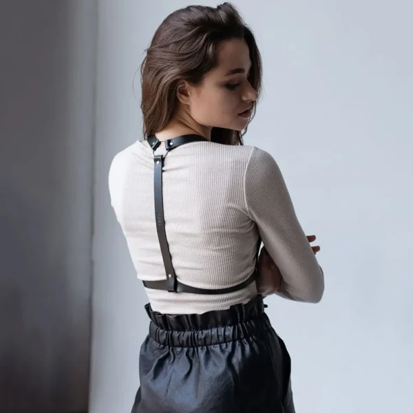 Fashion Leather Harness Belts for Women Shaping Chest Harness Shaping Waistband Suspenders Body Harness Goth Clothing Accessorie - Image 2