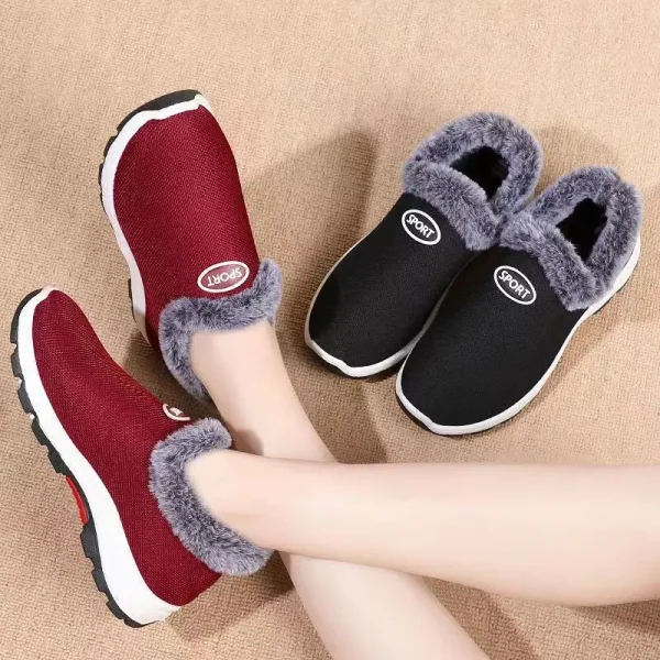 Waterproof Winter Boots for Women 2024 New Plush Snow Boots Women Ankle Boots Warm Black Couple Cotton Couples Platform Shoes - Image 4