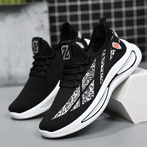 Mens Shoes Slip on Breathable Fashion Sneakers Athletic Outdoor Sport Running Shoes Comfortable Walking Training Tennis Shoes - Image 4