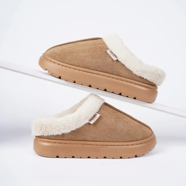 Kidmi Winter Women Shoes Casual House Shoes For Men 2024 Outdoor Warm Cotton Shoes For Women Indoor Plush Padded Slippers Female - Image 2