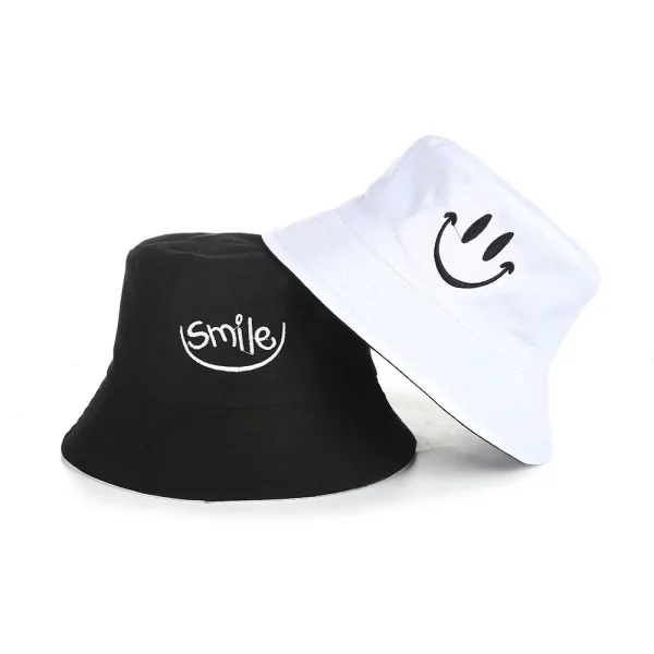 Fisherman's Hat Double Sided Wearing Women's Summer Korean Edition Tidal Sun Shade Sun Hat Japanese Smiling Face - Image 4