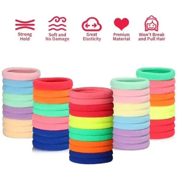 Thicken Hair Bands for Children Colorful Nylon Scrunchie Hair Ties Rubber Band Kids Elastic Hairs Leagues Girl Hair Accessories - Image 5
