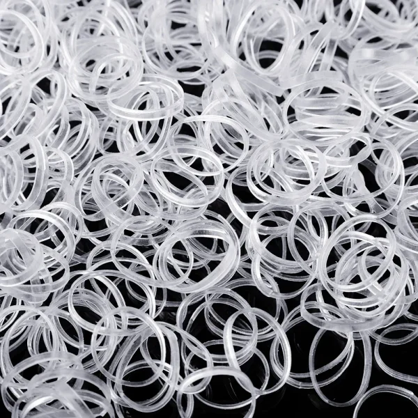 Clear Ponytail Ropes Rubber Bands Holder Elastic for Women Girls Bind Tie Holder Hair Accessories Hair Styling Tools - Image 2