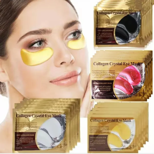 10pcs Gold Powder Eye Mask Crystal Collagen  Anti-Aging Dark Circles Acne Beauty Patches For Eye Skin Care Korean Cosmetics - Image 2