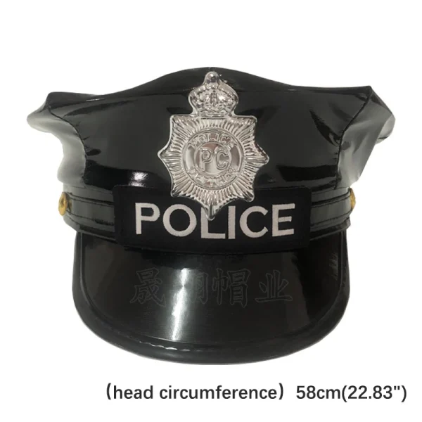 Costume Uniform Hat police Officer Hat For Women Newsboy Hat for police Costume Halloween Party Costume Props - Image 4