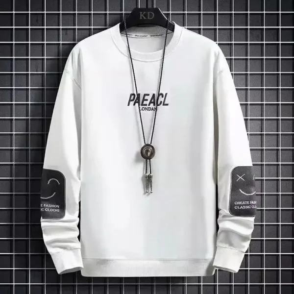 Trendy Long Sleeve T-Shirt for Boys Comfortable Round Neck Sweatshirt High School Students Top Cool Clothing for Spring and Autu - Image 4
