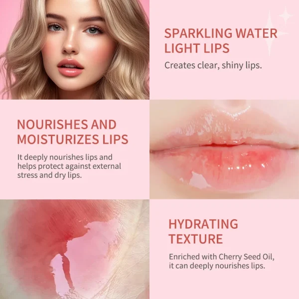 8.3ml Moisturizing and Volumizing Lip Gloss Oil, Hydrating Lip Glow Oil, Lip Care Beauty Product, Tinted Lip Oil #020 Mahogany - Image 3