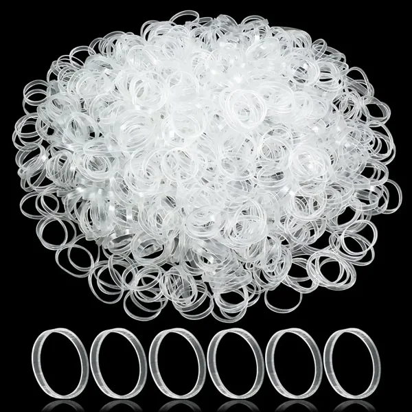 Clear Ponytail Ropes Rubber Bands Holder Elastic for Women Girls Bind Tie Holder Hair Accessories Hair Styling Tools - Image 3