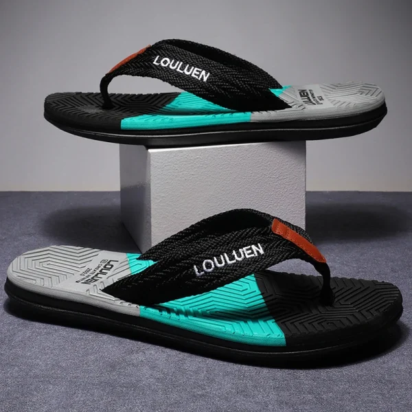 High Quality Hot Sale Men Flip Flops Summer Beach Flip Flops Men Fashion Breathable Casual Beach Men Slippers Summer Outdoor - Image 2