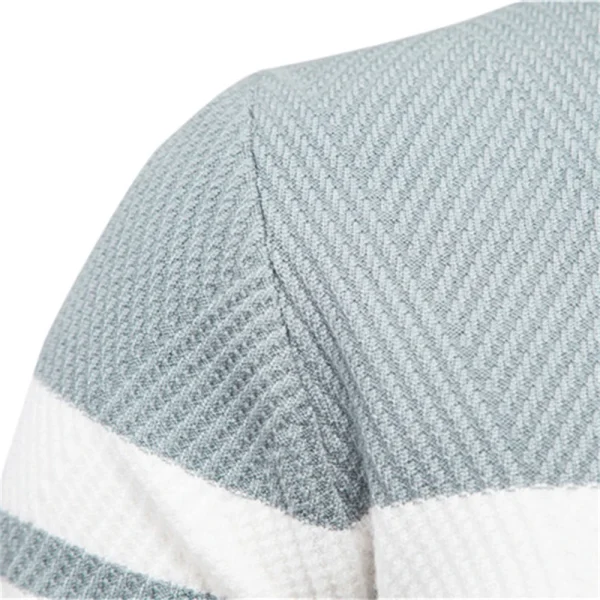 New Autumn Pullover Men's Sweater O-neck Patchwork Long Sleeve Warm Slim Sweaters Men Casual Fashion Sweater Men Clothing - Image 4