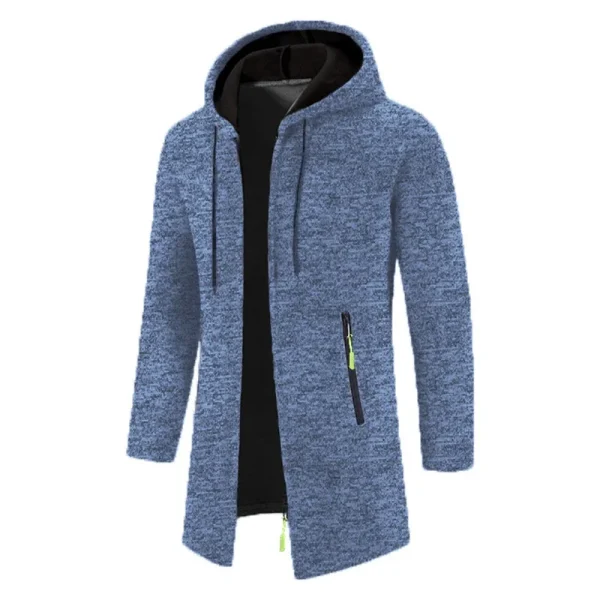 Sweatwear Men's Hoodies Long Sleeve Sweatshirts for Men Zipper Hooded Mens Oversize Winter Top Jacket Coat Black Sweater - Image 5