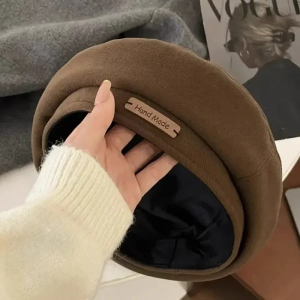 2024 Autumn Winter New Woolen Berets New Fashion British Style Painter Hat Retro Versatile Beret Men Women Spring Beret Hat - Image 2
