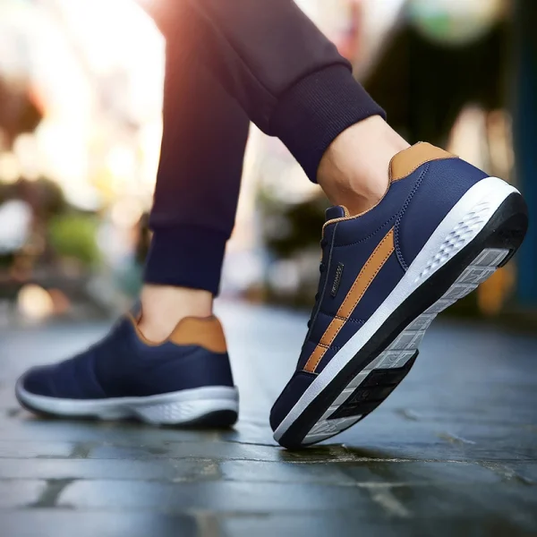 Pu Leather Men Shoes Sneakers Trend Casual Breathable Leisure Male Sneakers Non-Slip Footwear Vulcanized Shoes Tenis Masculino - Image 4