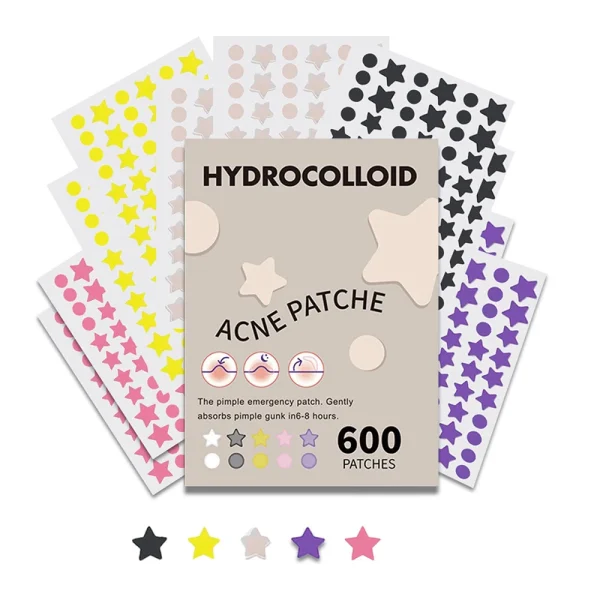 600PCS/Set Star Pimple Patch Acne Colorful Invisible Acne Removal Skin Care Stickers Concealer Face Spot Beauty Makeup Tools - Image 4