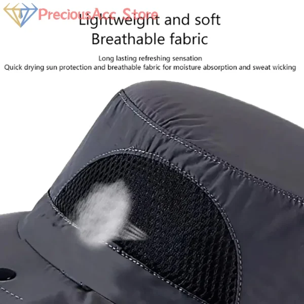 Summer Sun Hats UV Protection Outdoor Hunting Fishing Cap For Men Women Hiking Camping Visor Bucket Hat Neck Flap Fisherman Hat - Image 2