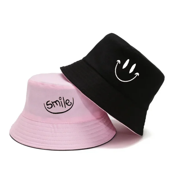 Fisherman's Hat Double Sided Wearing Women's Summer Korean Edition Tidal Sun Shade Sun Hat Japanese Smiling Face - Image 3