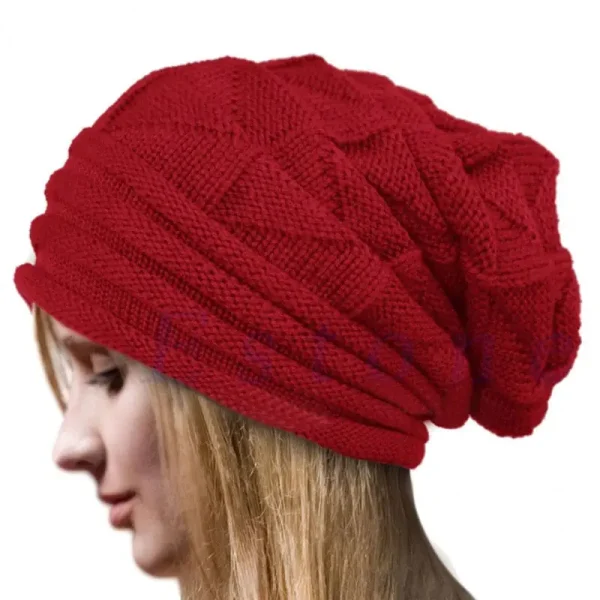 Knitted Baggy Beanie Oversized Winter Hat Ski Slouchy Cap Skullies Beanies Women Men Winter Wool Warm Cap Beanies Unisex - Image 3