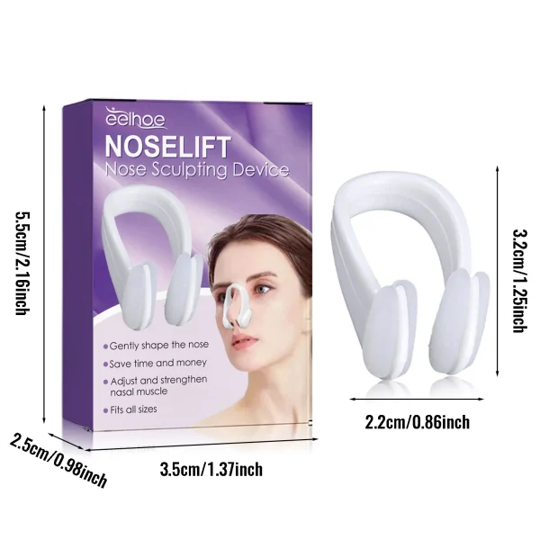 Silicone Nose Shaper Up Clip Lifter nose up lifting snapping Rhinoplasty Beautiful Bridge Straightening Low Nose Curved No Pain - Image 3