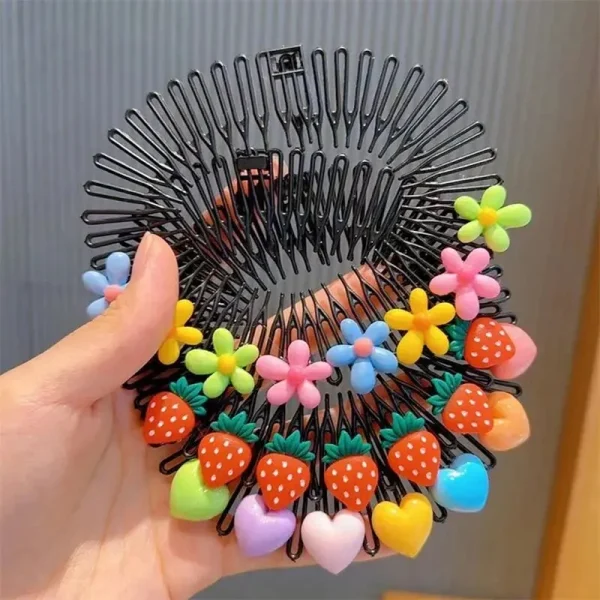 3Pcs Children Y2k Star Colorful Hair Comb Broken Headband Hair Clips Bunny Heart Cute Headdress Princess Girls Hair Accessories - Image 3