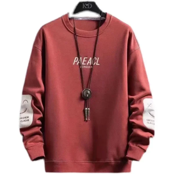 Trendy Long Sleeve T-Shirt for Boys Comfortable Round Neck Sweatshirt High School Students Top Cool Clothing for Spring and Autu - Image 5