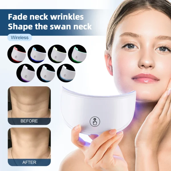7 Colors Led Facial Mask With Neck Red Light Therapy Mask For Skin Tightening Lifting Anti-aging Bio-Light Beauty Whitening Home - Image 5