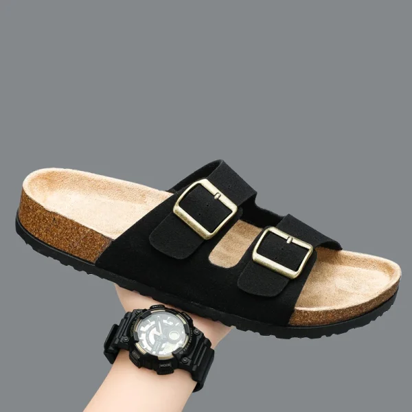 Man's Leather Sandal for Men Beach Sandals Men 2024 Designer Men's Shoes Men's Comfortable Slipper Original Brands Shoes Summer - Image 2