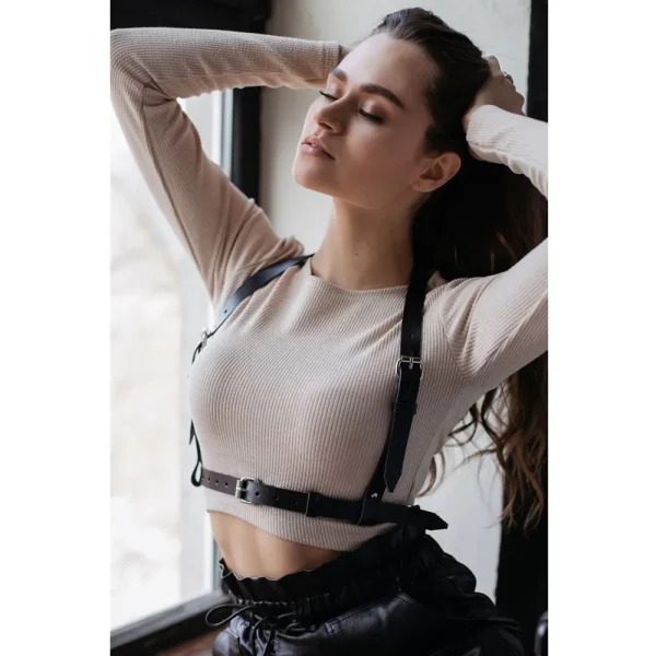 Fashion Leather Harness Belts for Women Shaping Chest Harness Shaping Waistband Suspenders Body Harness Goth Clothing Accessorie - Image 5