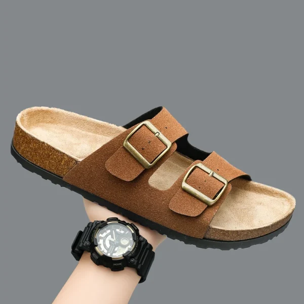 Man's Leather Sandal for Men Beach Sandals Men 2024 Designer Men's Shoes Men's Comfortable Slipper Original Brands Shoes Summer - Image 3