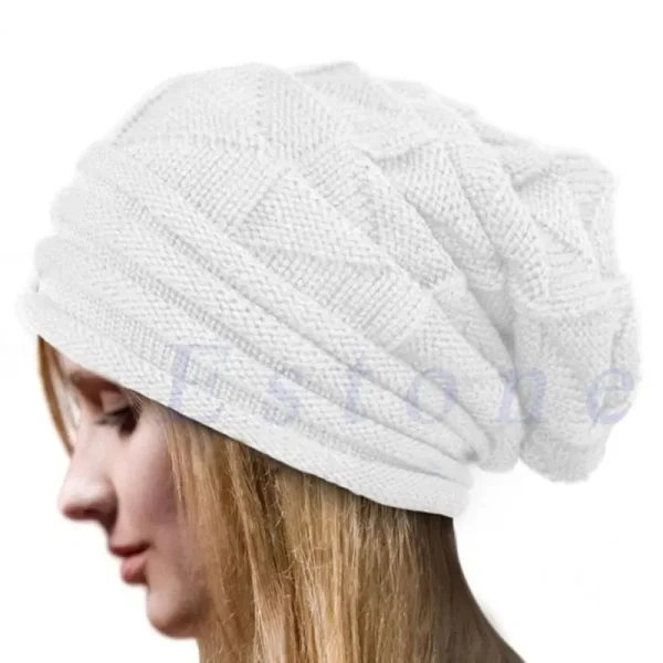 Knitted Baggy Beanie Oversized Winter Hat Ski Slouchy Cap Skullies Beanies Women Men Winter Wool Warm Cap Beanies Unisex - Image 4